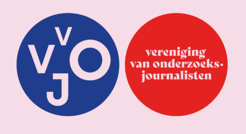 logo for De Vereniging van Onderzoeksjournalisten (VVOJ) – the Dutch-Flemish Association of Investigative Journalists