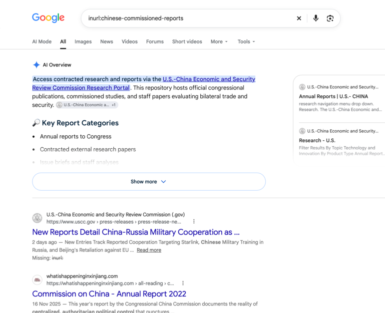Google: inurl:chinese-commissioned-reports