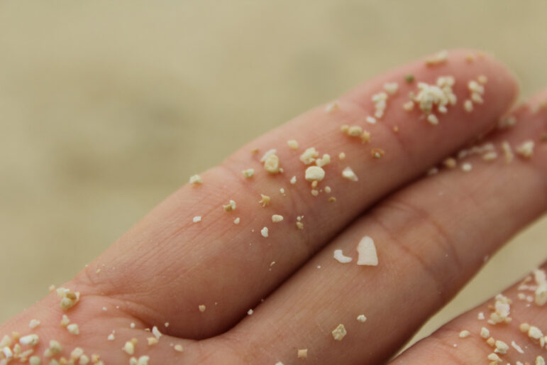 Star sand in Okinawa, Japan