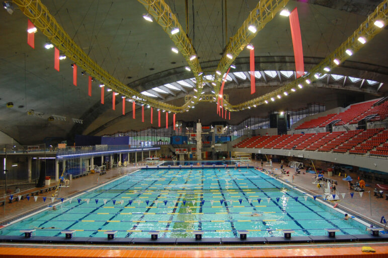 An Olympic-size swimming pool.